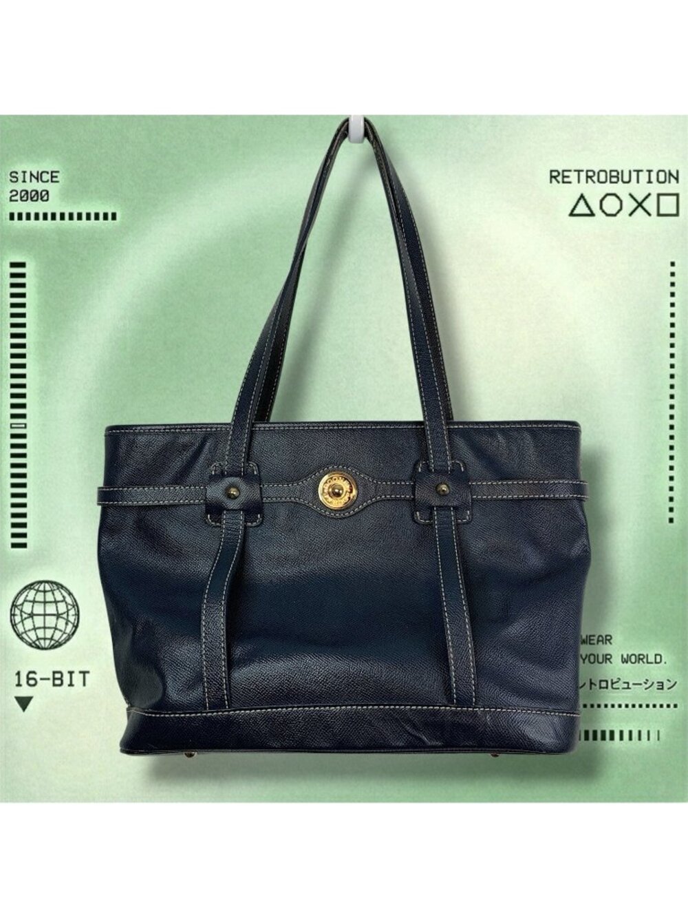 Dooney & Bourke Blue Leather Hand Bag Purse